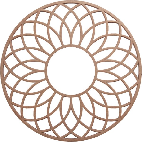 Ekena Millwork Cannes Wood Fretwork Pierced Ceiling Medallion, Wood (Paint Grade), 18"OD x 6 1/8"ID x 3/8"T CMWP18X18X0375CNMF - main